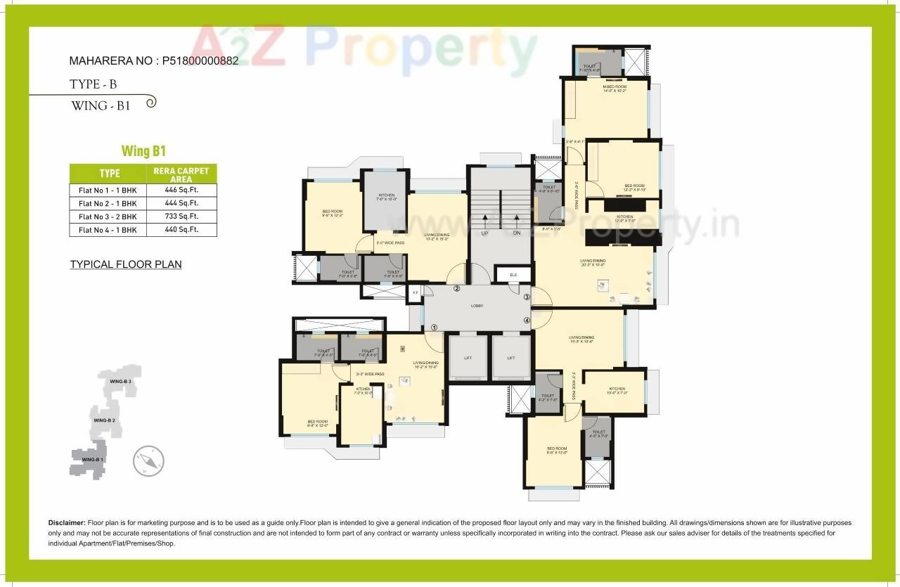 Layout of real estate project Sheth Midori located at Borivali, MumbaiSuburban, Maharashtra
