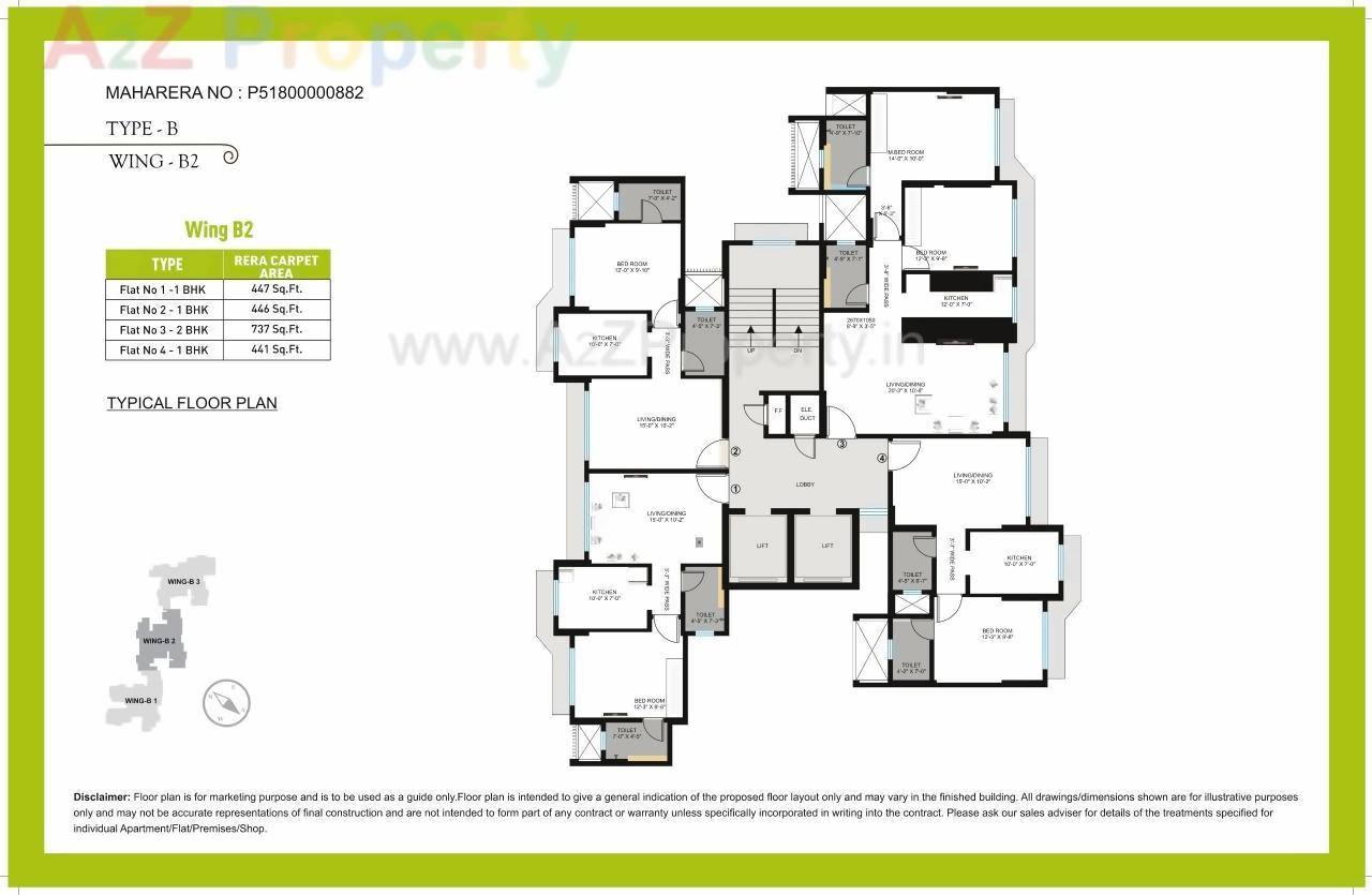 Layout of real estate project Sheth Midori located at Borivali, MumbaiSuburban, Maharashtra