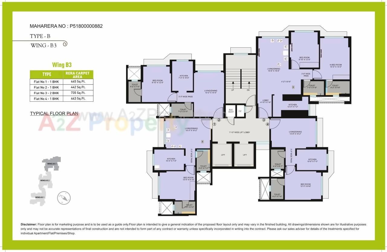 Layout of real estate project Sheth Midori located at Borivali, MumbaiSuburban, Maharashtra
