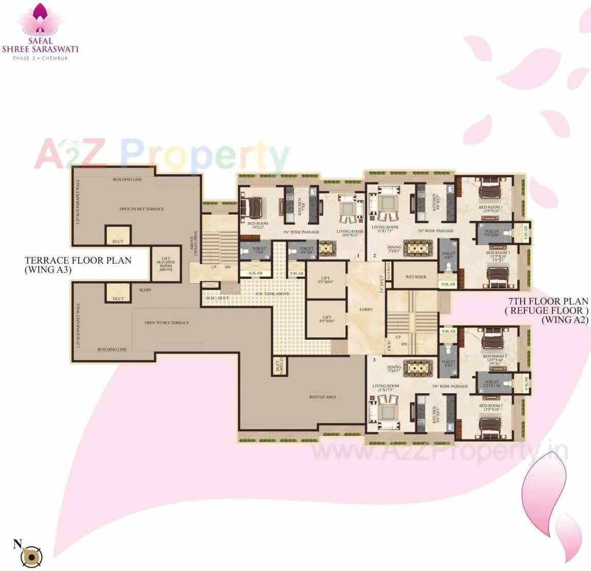Layout of real estate project Shree Saraswati Chsl Plot located at Kurla, MumbaiSuburban, Maharashtra