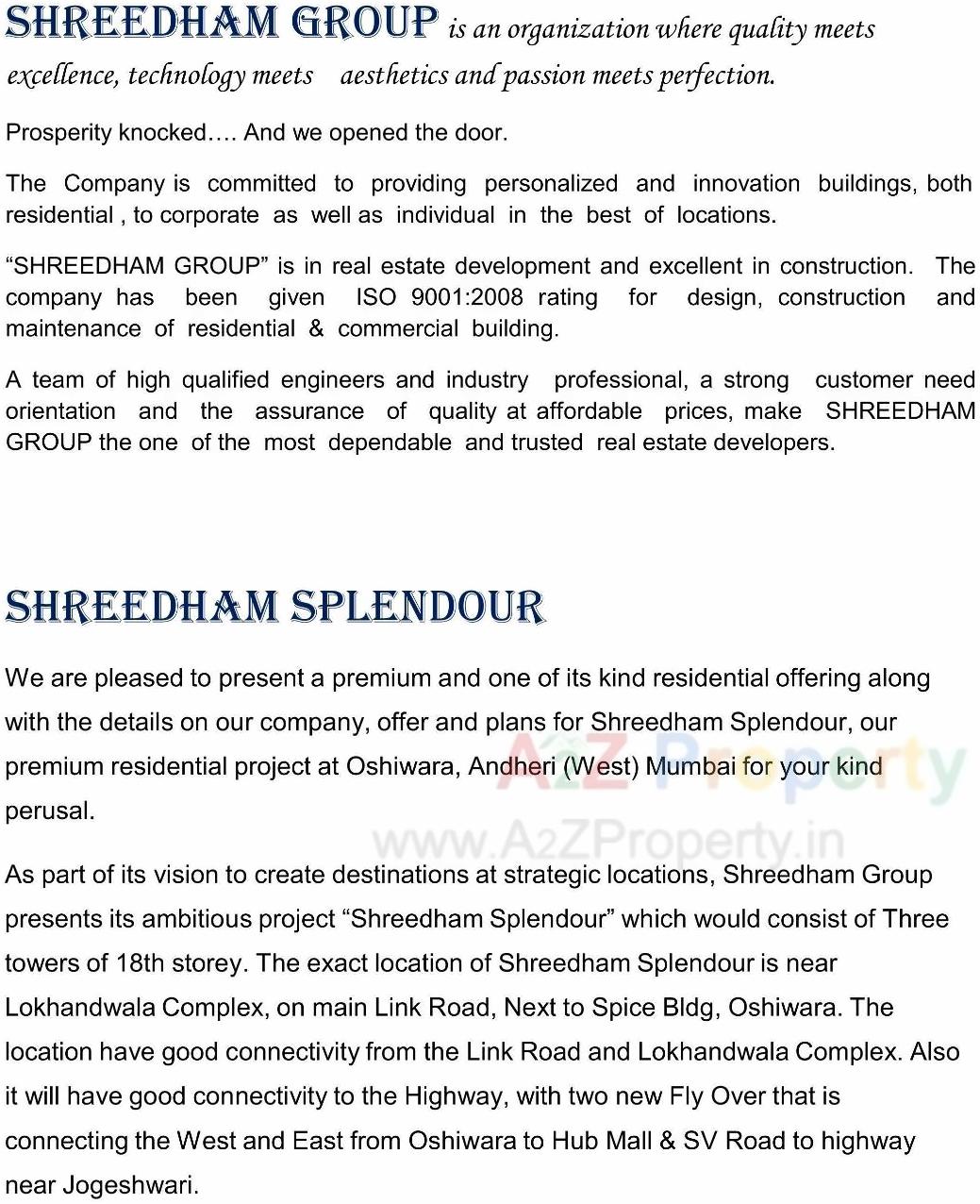  of real estate project Shreedham Splendour located at Andheri, MumbaiSuburban, Maharashtra