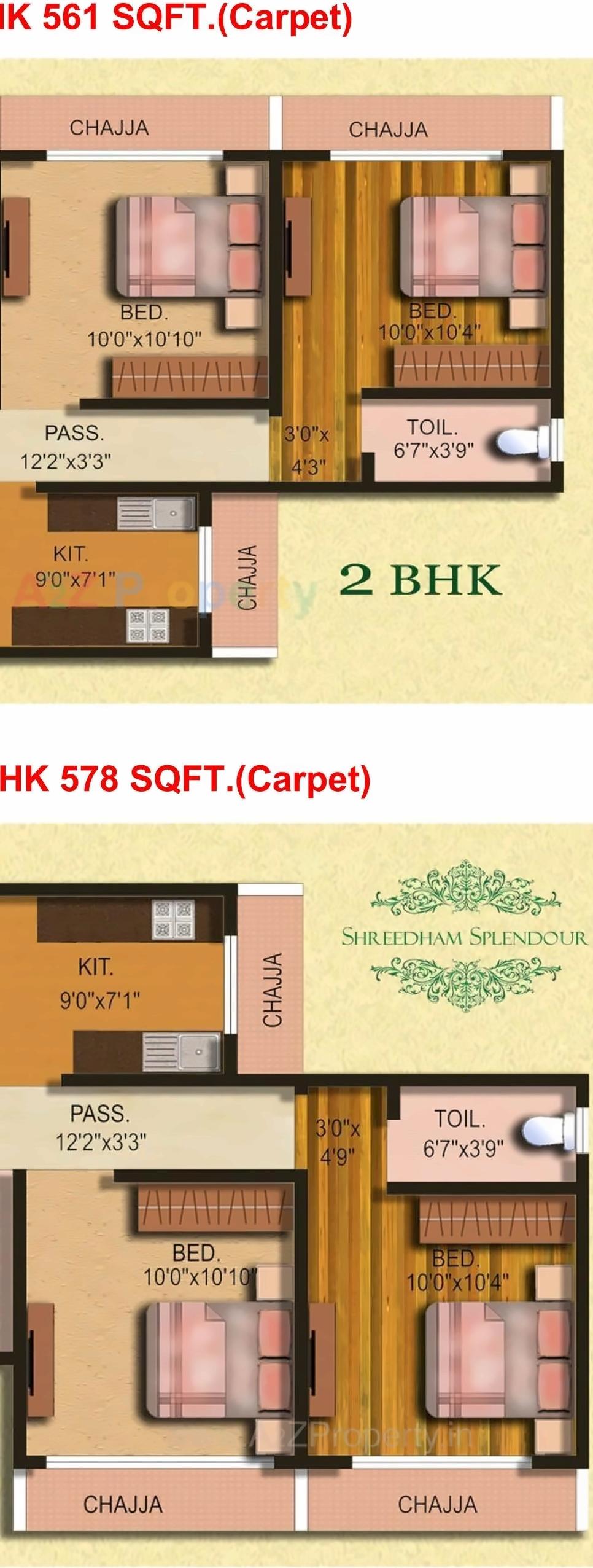 Layout of real estate project Shreedham Splendour located at Andheri, MumbaiSuburban, Maharashtra