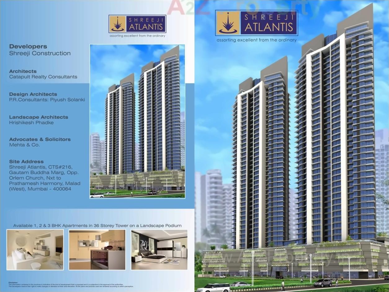 3D Elevation of real estate project Shreeji Atlantis located at Borivali, MumbaiSuburban, Maharashtra