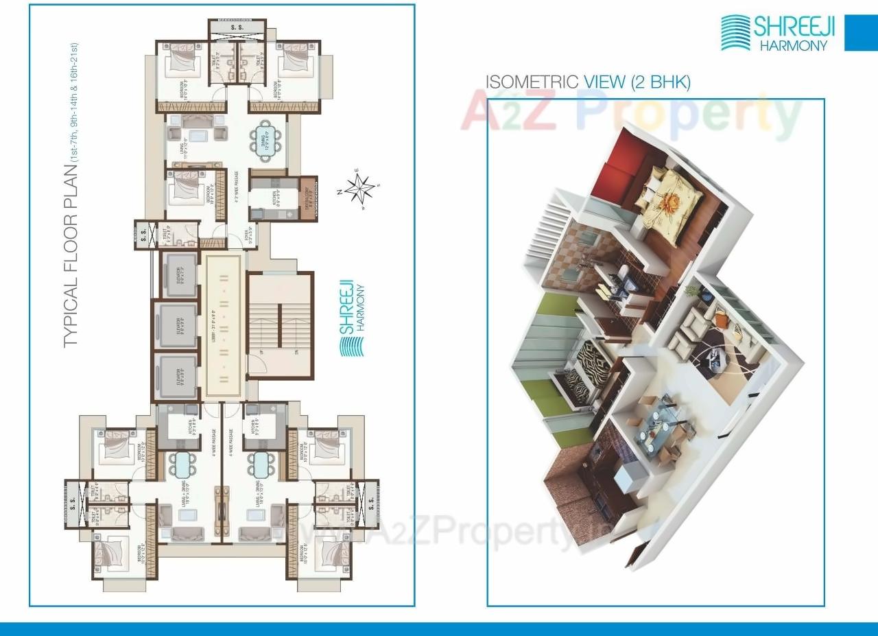 Layout of real estate project Shreeji Harmony located at Kurla, MumbaiSuburban, Maharashtra
