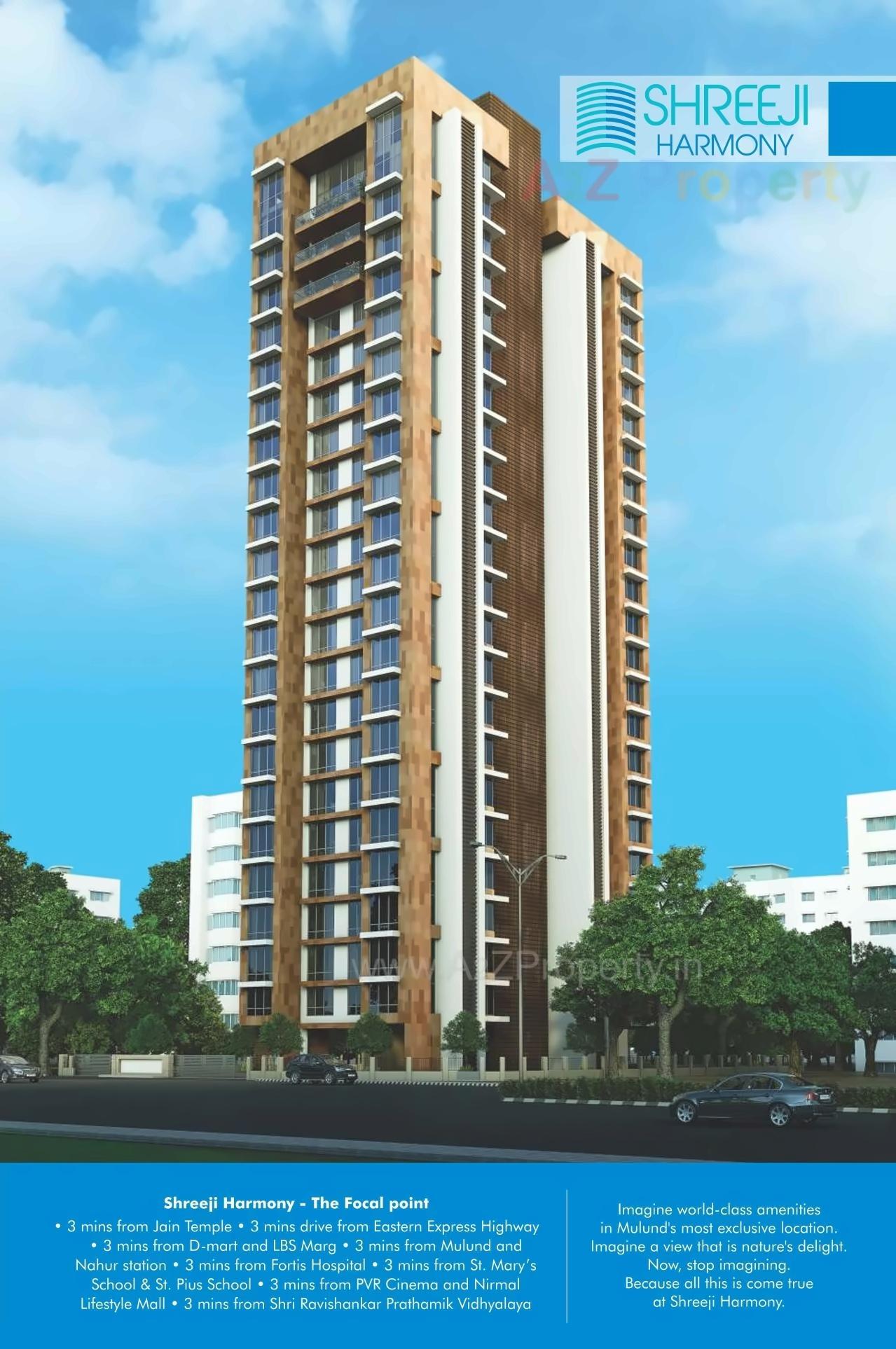 3D Elevation of real estate project Shreeji Harmony located at Kurla, MumbaiSuburban, Maharashtra