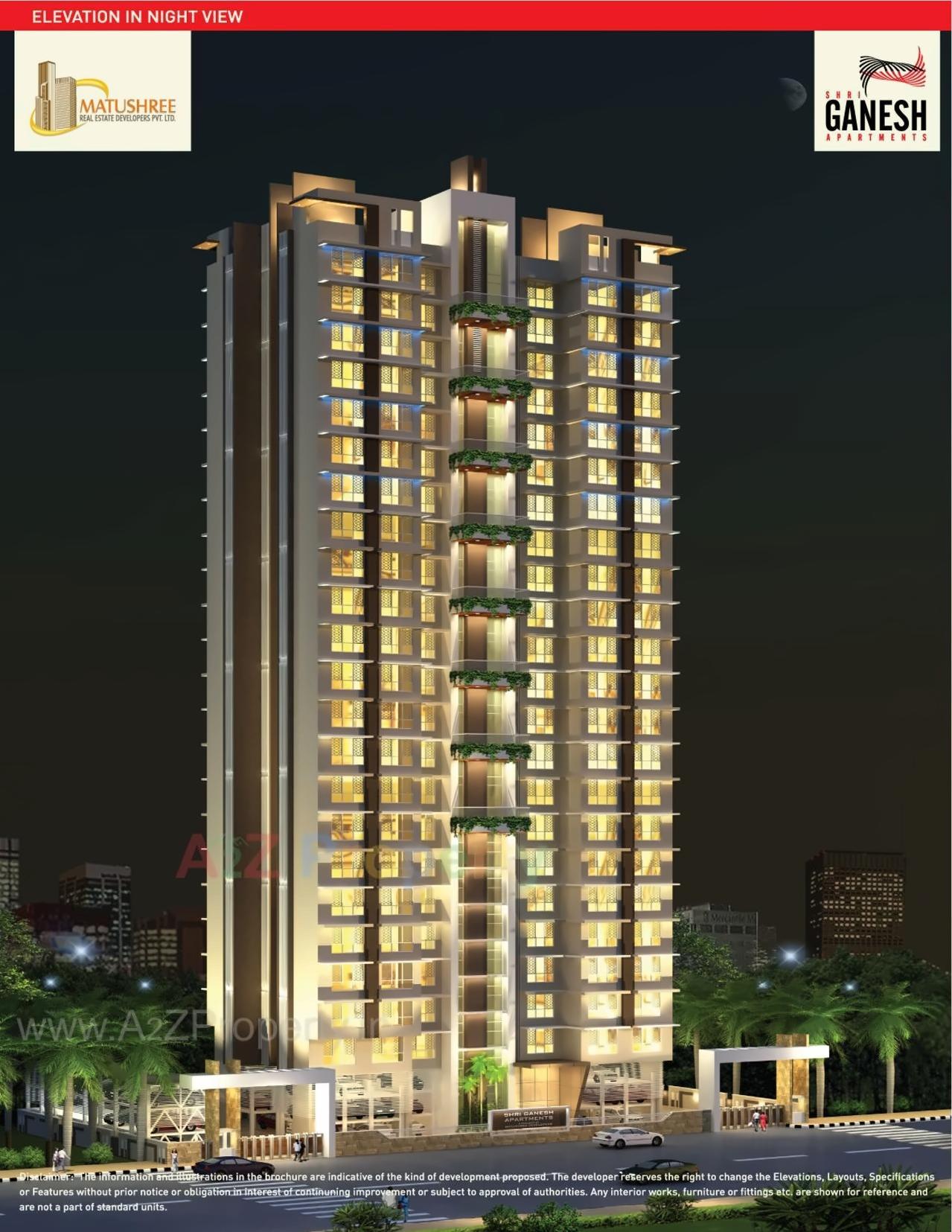 3D Elevation of real estate project Shri Ganesh Apartments located at Borivali, MumbaiSuburban, Maharashtra