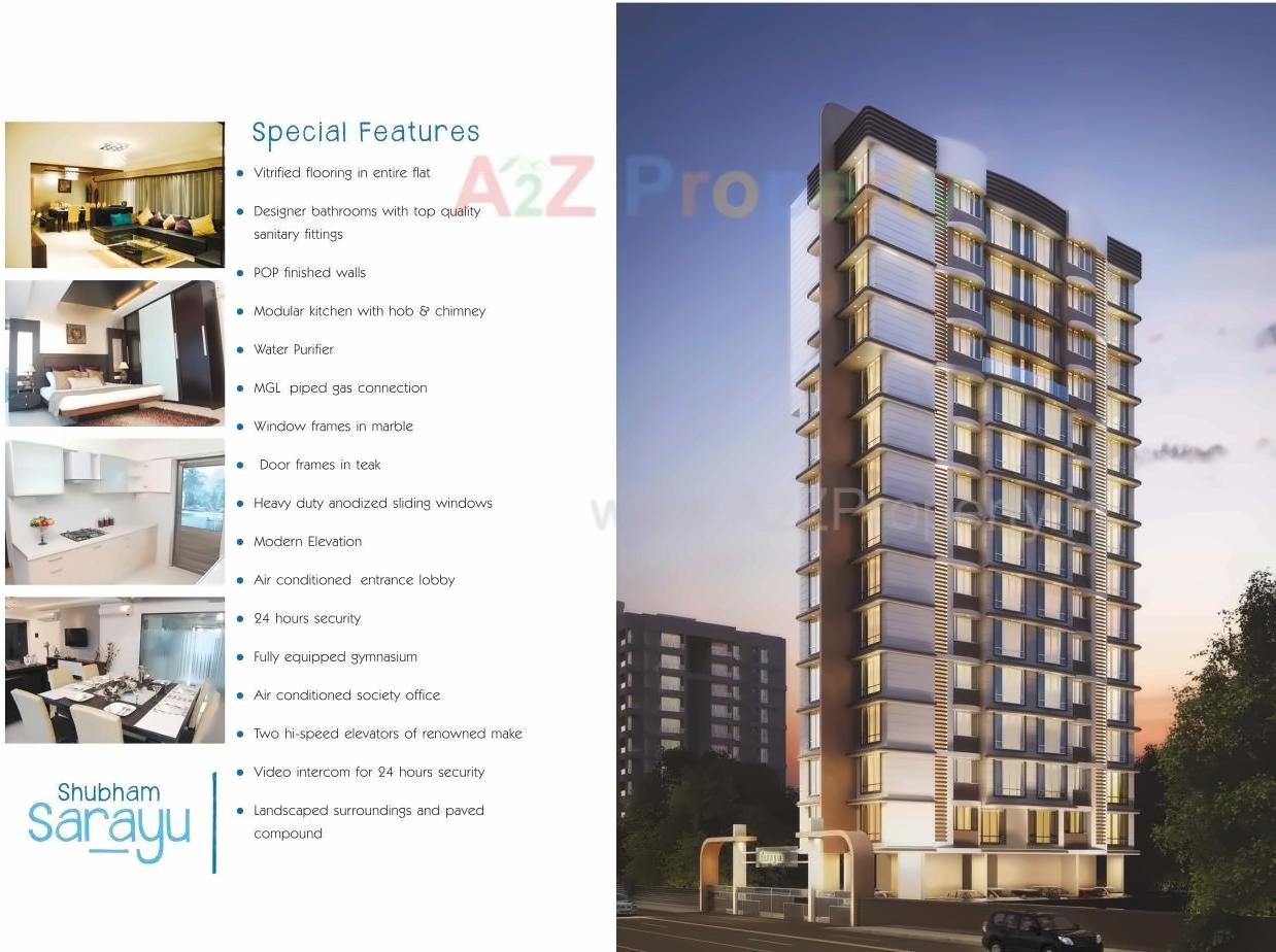 3D Elevation of real estate project Shubham Sarayu located at Kurla, MumbaiSuburban, Maharashtra