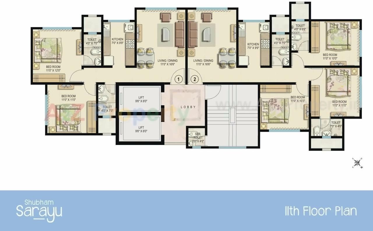 Layout of real estate project Shubham Sarayu located at Kurla, MumbaiSuburban, Maharashtra