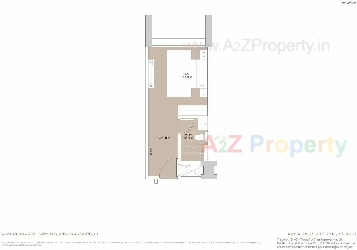 Layout of real estate project Sky City Towers A To located at Borivali, MumbaiSuburban, Maharashtra