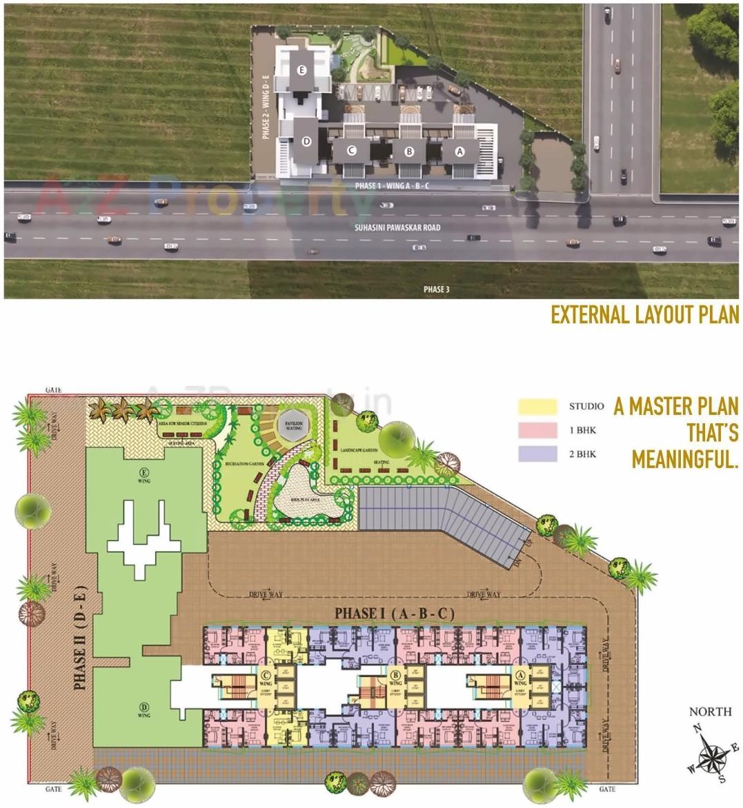 Layout of real estate project Sky Heights located at Borivali, MumbaiSuburban, Maharashtra
