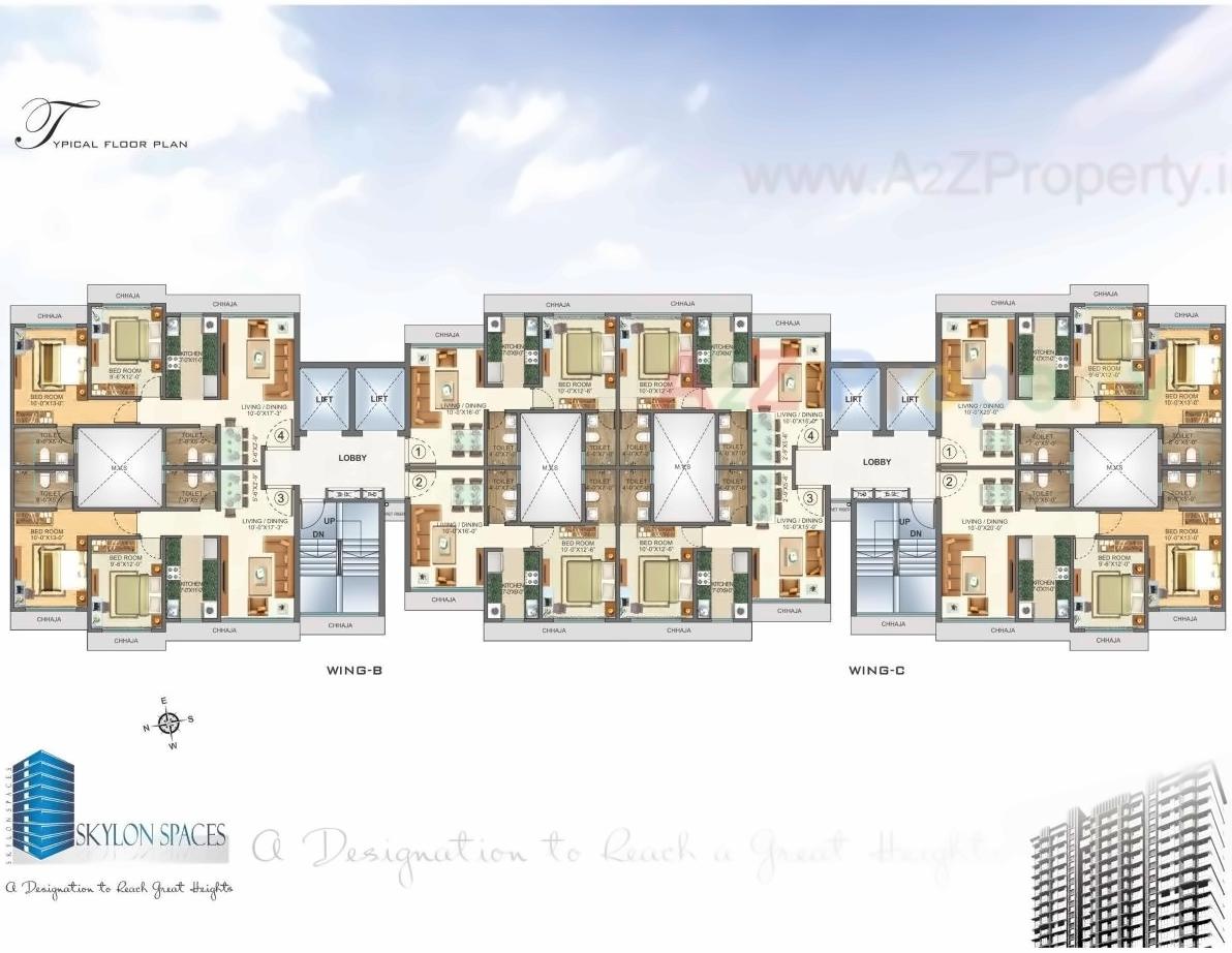 Layout of real estate project Skylon Spaces located at Borivali, MumbaiSuburban, Maharashtra