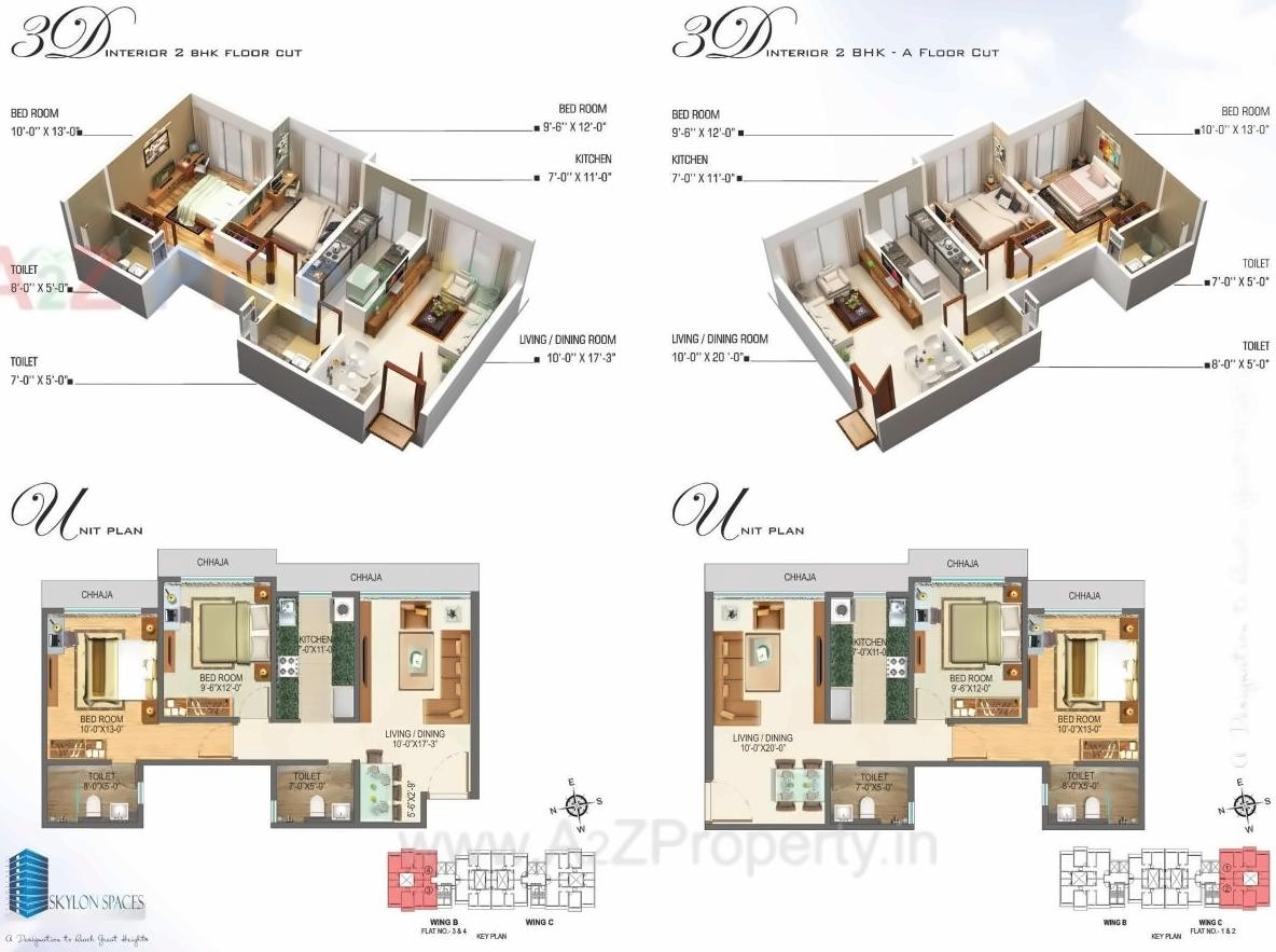 Layout of real estate project Skylon Spaces located at Borivali, MumbaiSuburban, Maharashtra