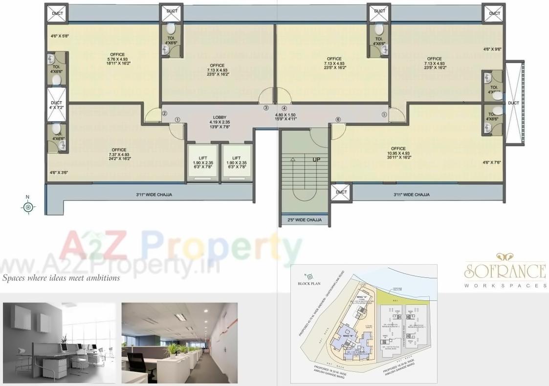 Layout of real estate project Sofrance located at Kurla, MumbaiSuburban, Maharashtra