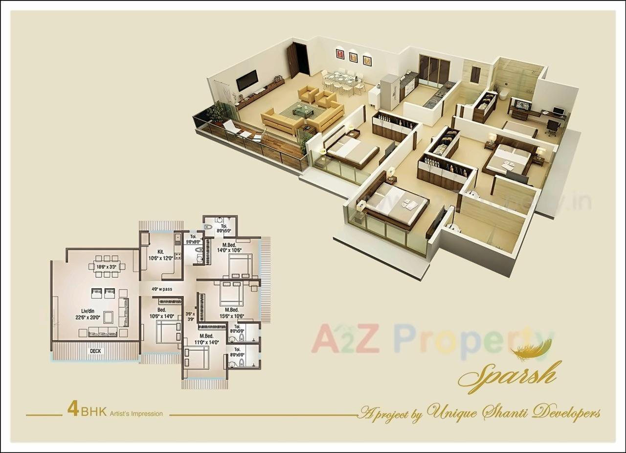 Layout of real estate project Sparsh located at Andheri, MumbaiSuburban, Maharashtra