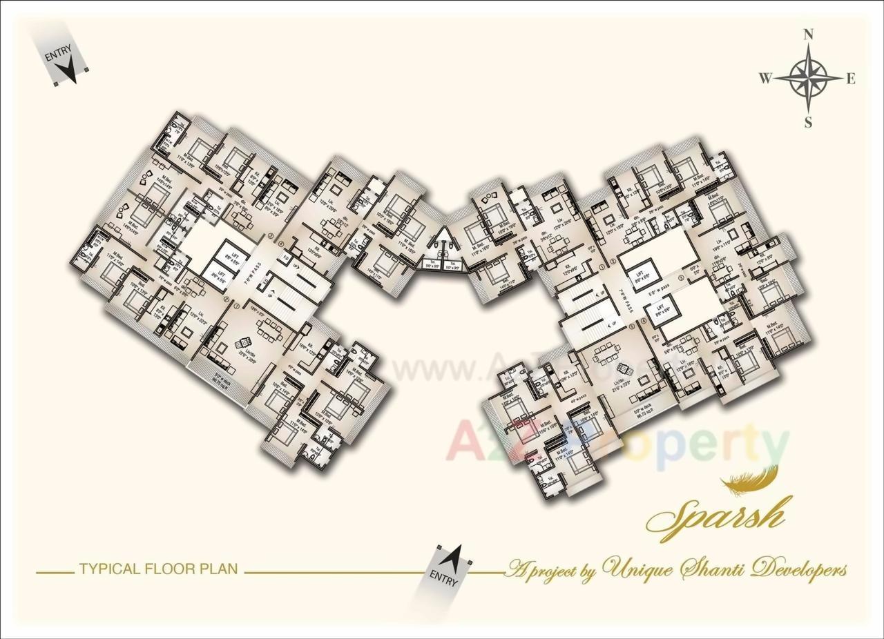 Layout of real estate project Sparsh located at Andheri, MumbaiSuburban, Maharashtra