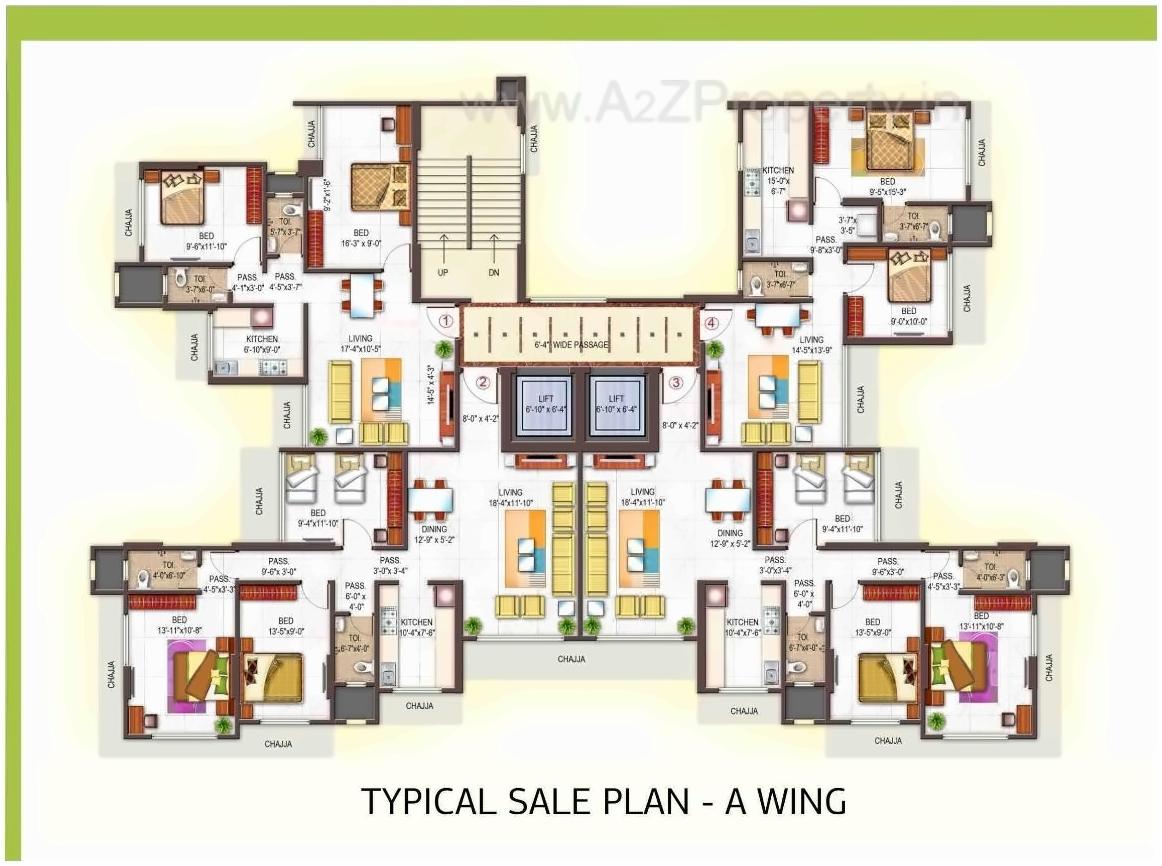 Layout of real estate project Stella Sapphire located at Kurla, MumbaiSuburban, Maharashtra