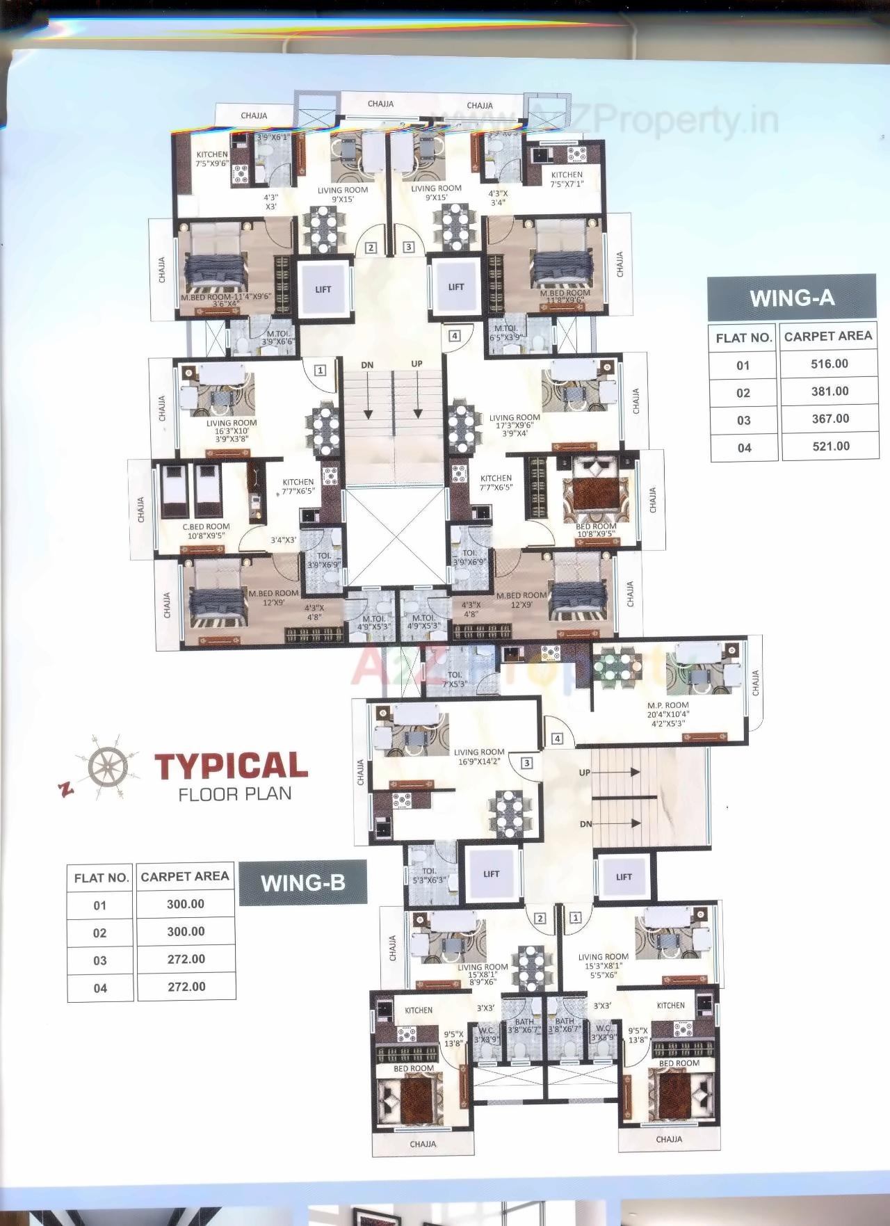 Layout of real estate project Sudha Avenue located at Borivali, MumbaiSuburban, Maharashtra
