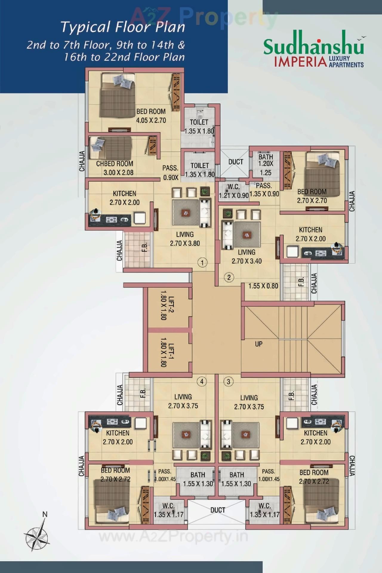 Layout of real estate project Sudhanshu Imperia located at Kurla, MumbaiSuburban, Maharashtra