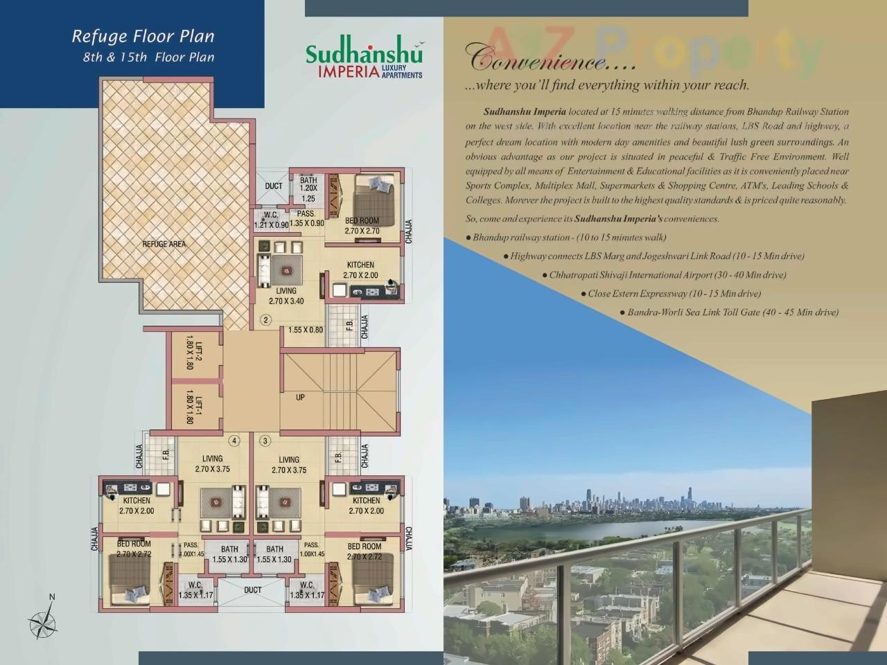 Layout of real estate project Sudhanshu Imperia located at Kurla, MumbaiSuburban, Maharashtra