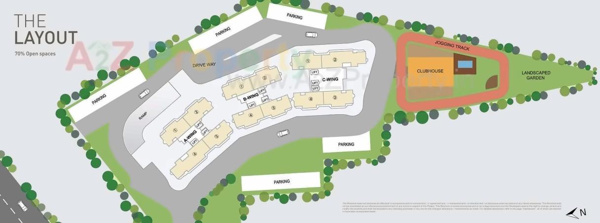 Layout of real estate project Sunrise Charkop located at Borivali, MumbaiSuburban, Maharashtra