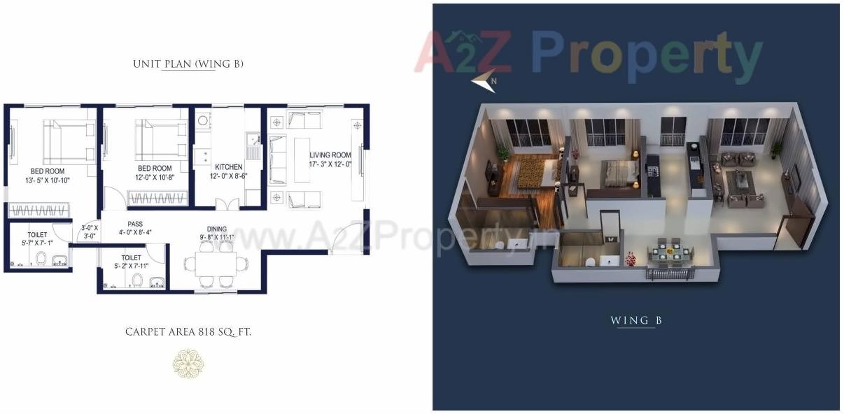 Layout of real estate project Sunrise Orlem located at Borivali, MumbaiSuburban, Maharashtra
