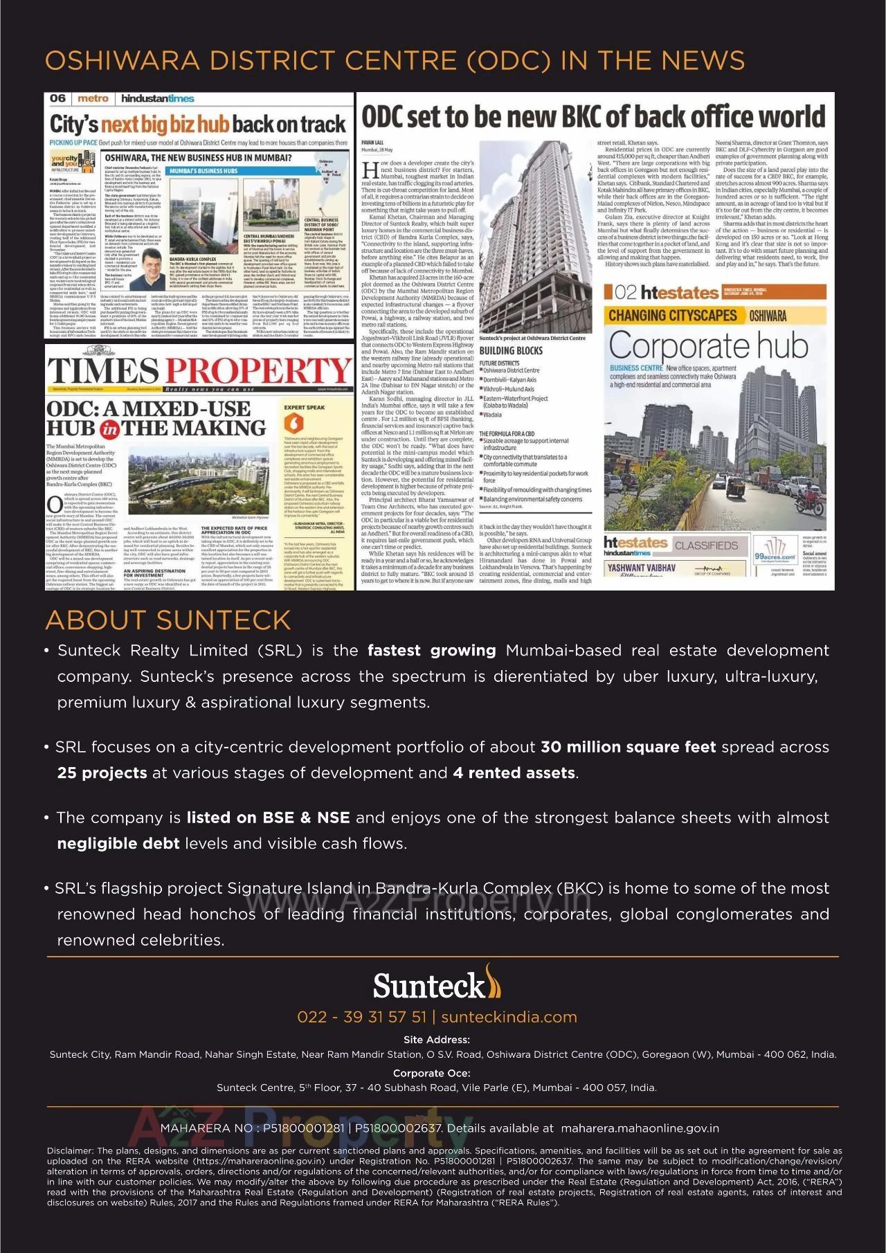  of real estate project Sunteck City Avenue located at Borivali, MumbaiSuburban, Maharashtra