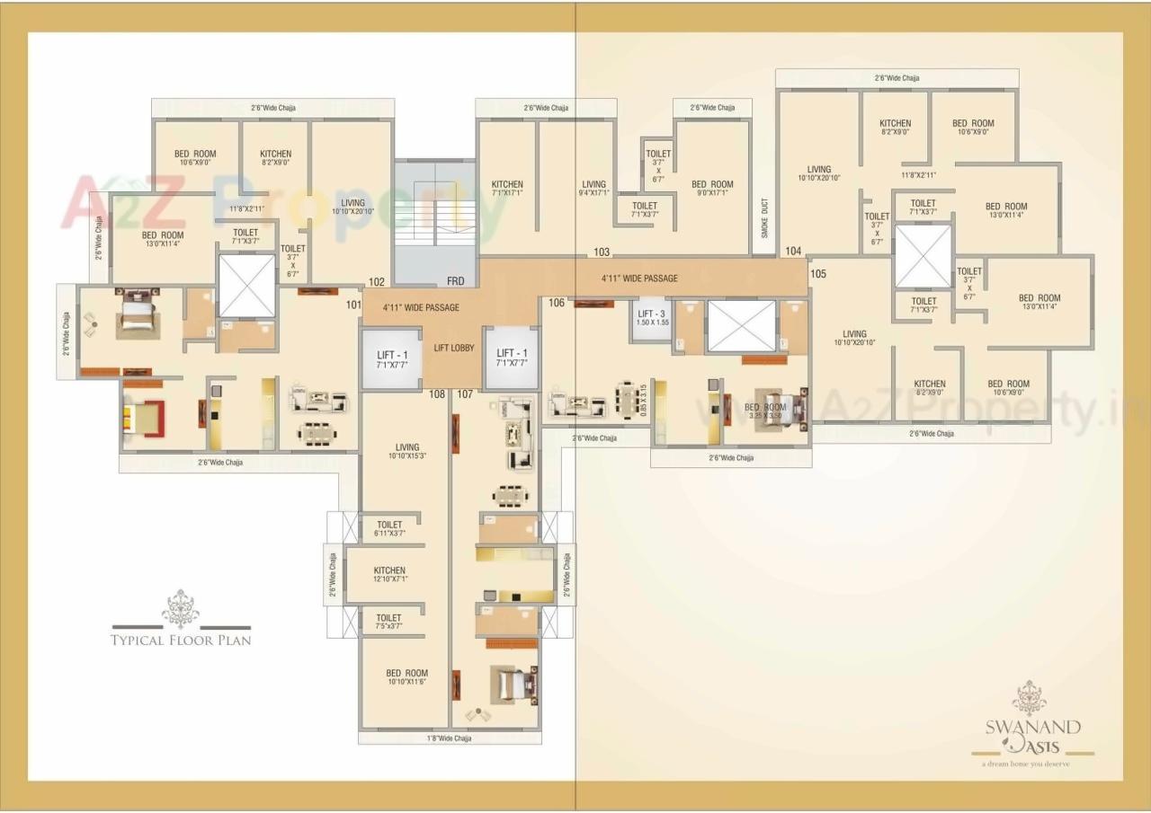 Layout of real estate project Swanand located at Kurla, MumbaiSuburban, Maharashtra