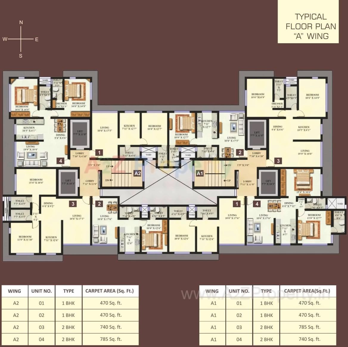 Layout of real estate project Swaroop Residency located at Kurla, MumbaiSuburban, Maharashtra