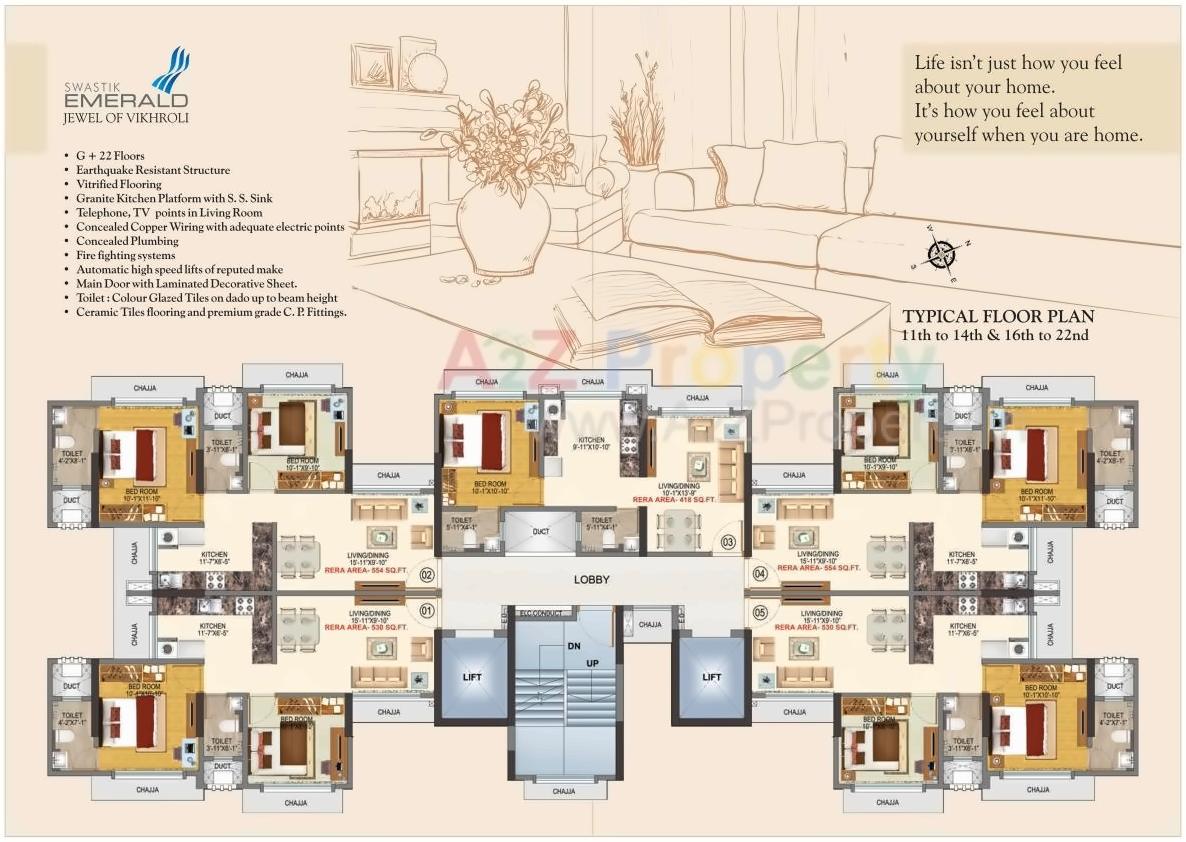 Layout of real estate project Swastik Emerald located at Kurla, MumbaiSuburban, Maharashtra