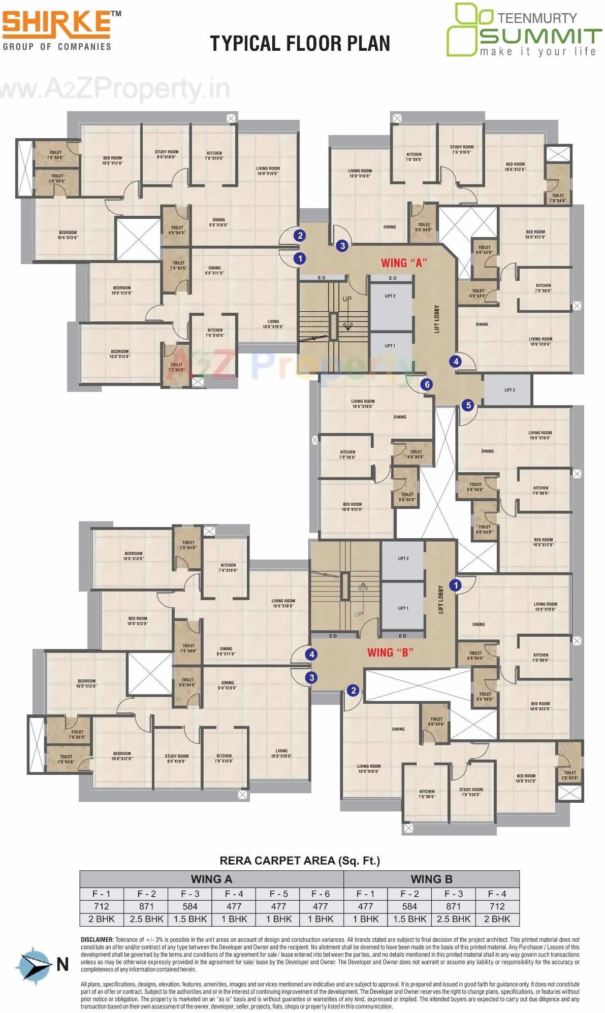 Layout of real estate project Teenmurty Summit located at Borivali, MumbaiSuburban, Maharashtra
