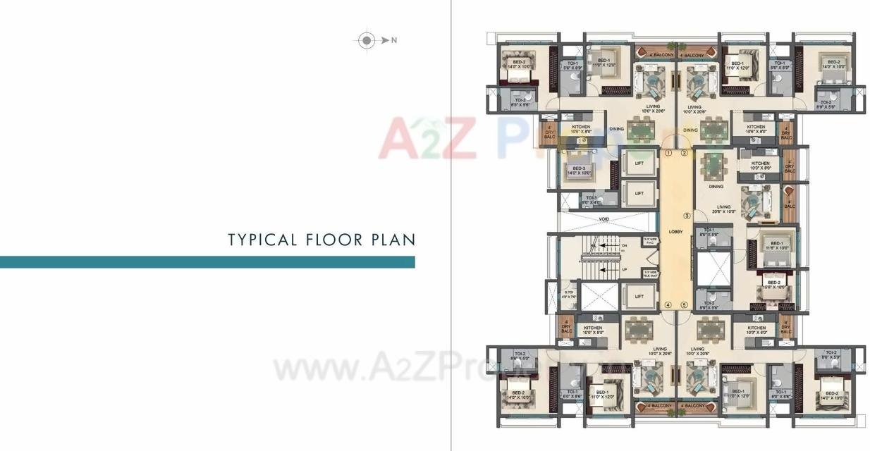 Layout of real estate project The Gateway located at Andheri, MumbaiSuburban, Maharashtra