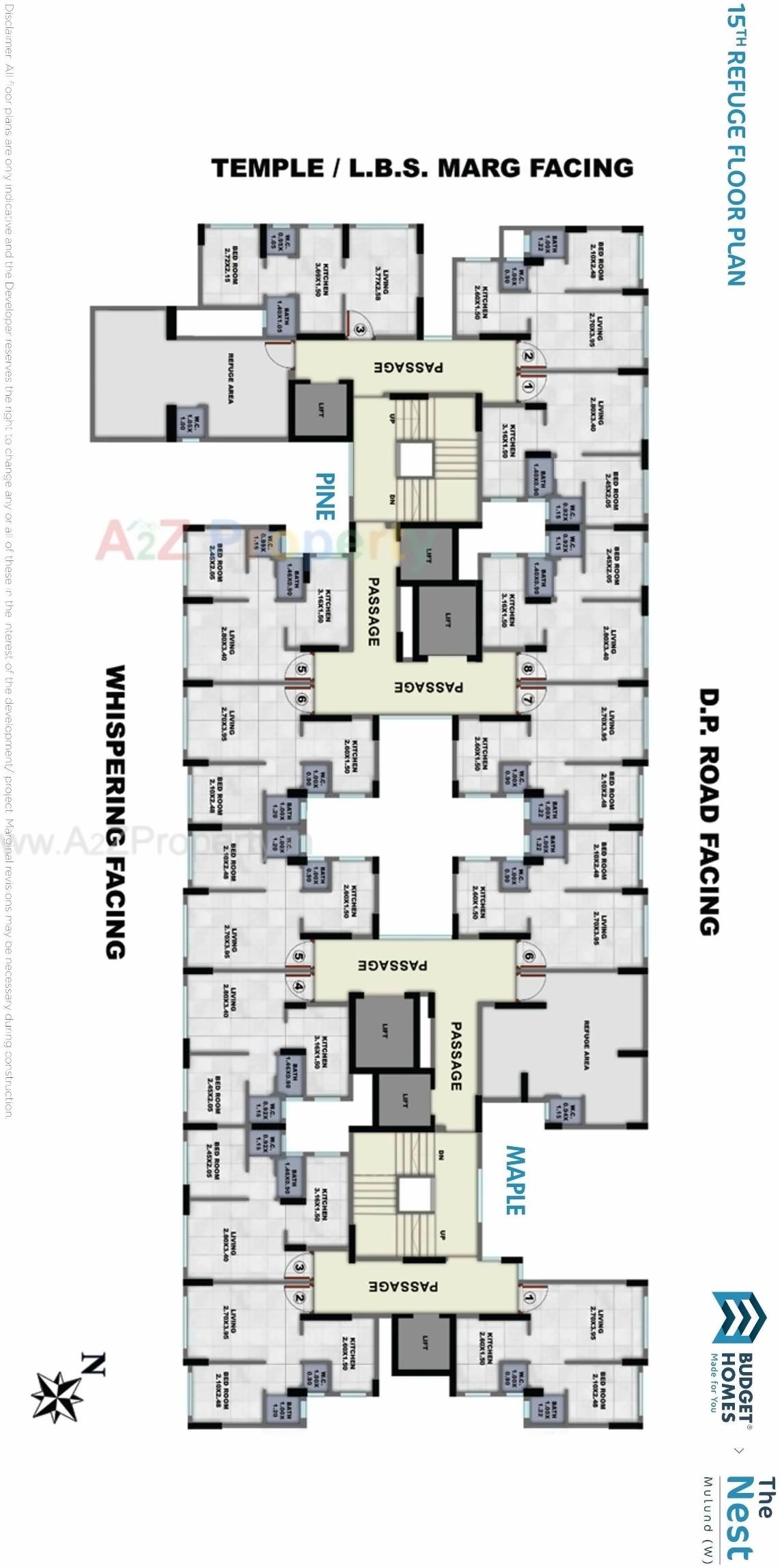 Layout of real estate project The Nest located at Kurla, MumbaiSuburban, Maharashtra