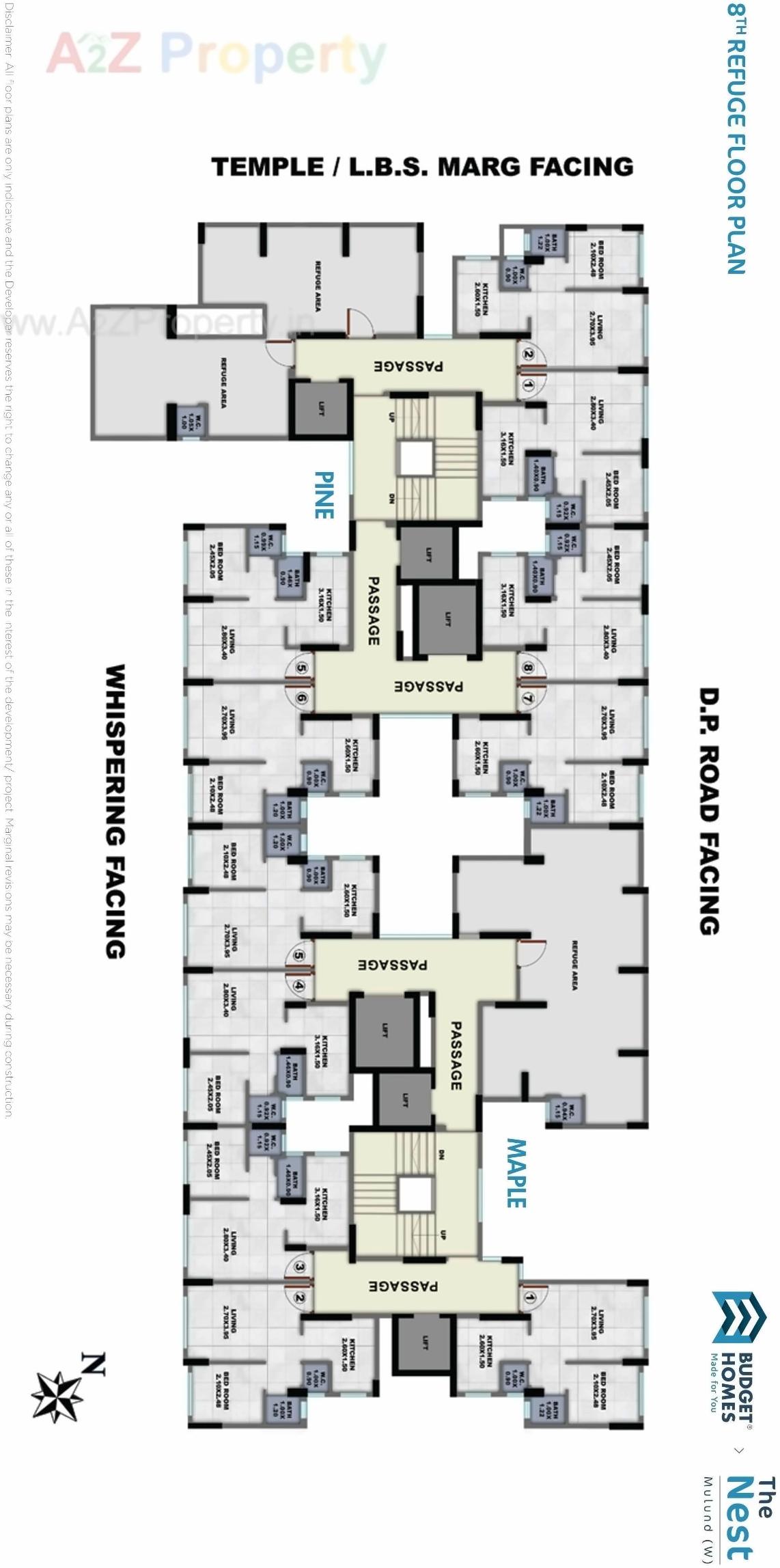 Layout of real estate project The Nest located at Kurla, MumbaiSuburban, Maharashtra