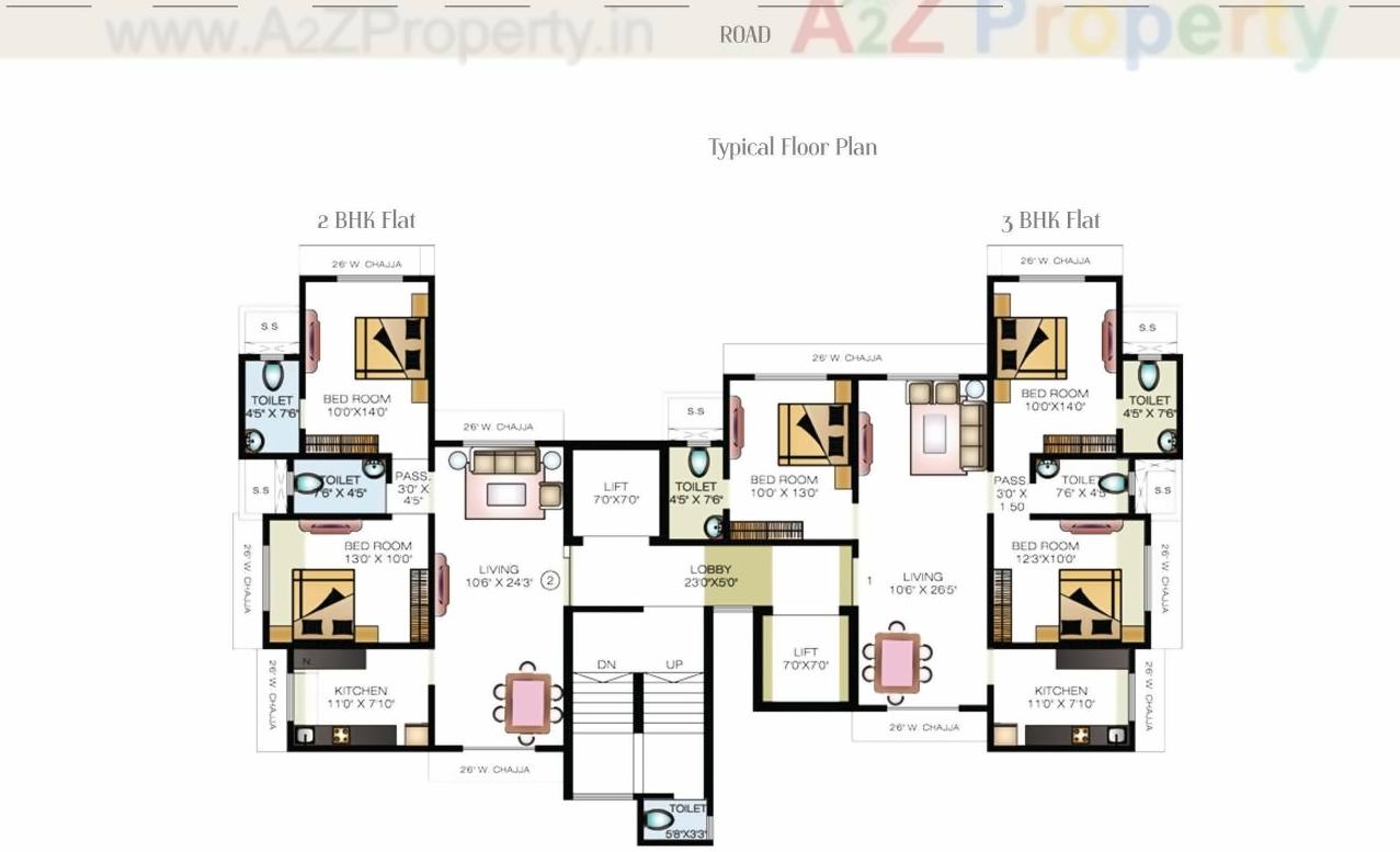 Layout of real estate project The Pinnacle located at Kurla, MumbaiSuburban, Maharashtra