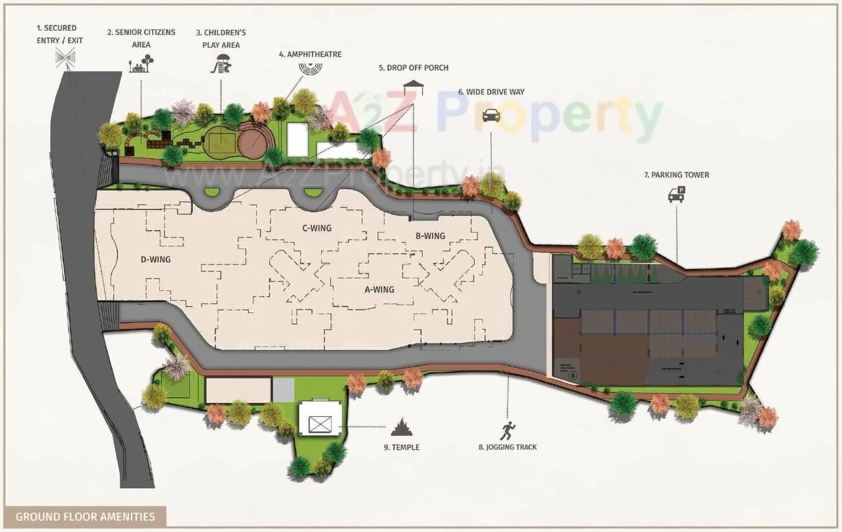 Layout of real estate project Tridhaatu Aum located at Kurla, MumbaiSuburban, Maharashtra