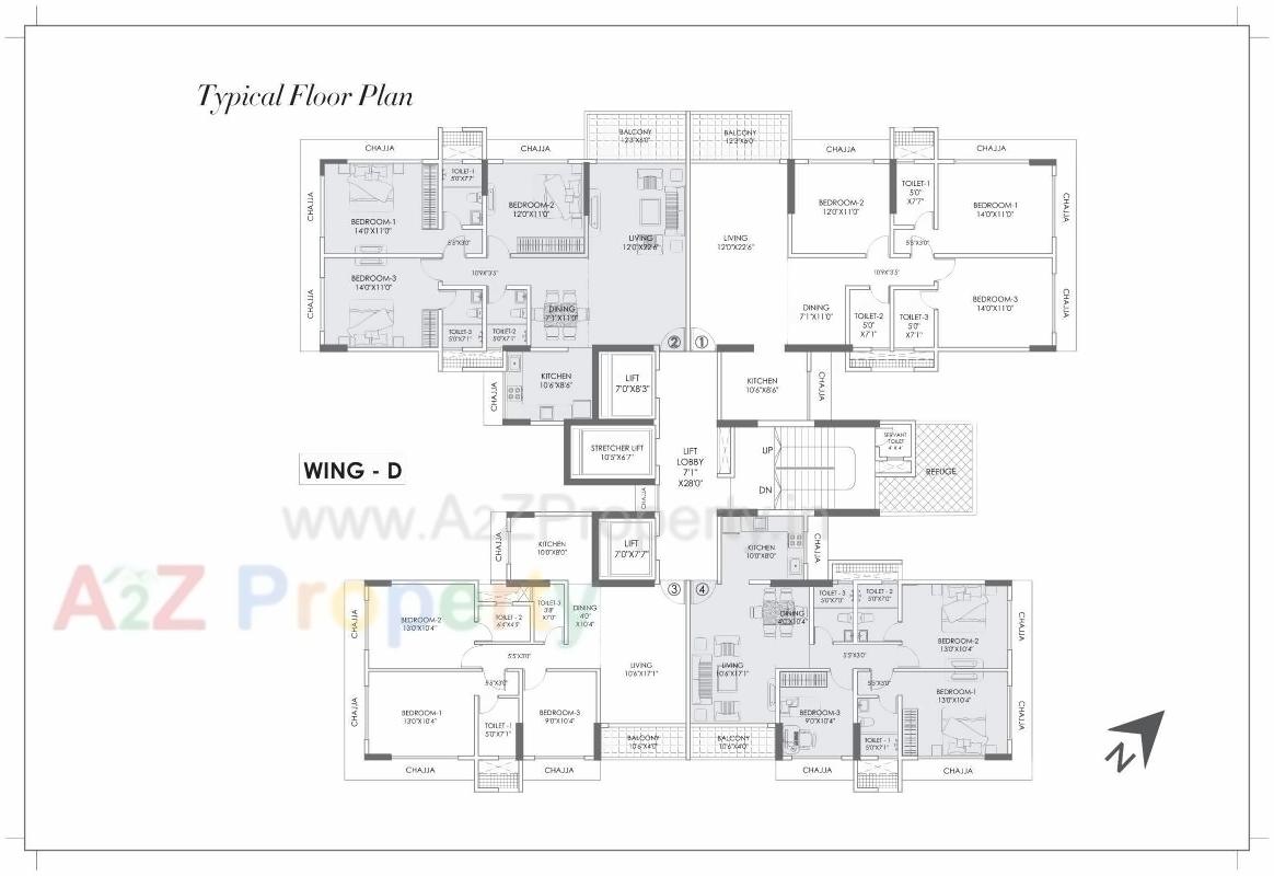 Layout of real estate project Upper East located at Borivali, MumbaiSuburban, Maharashtra