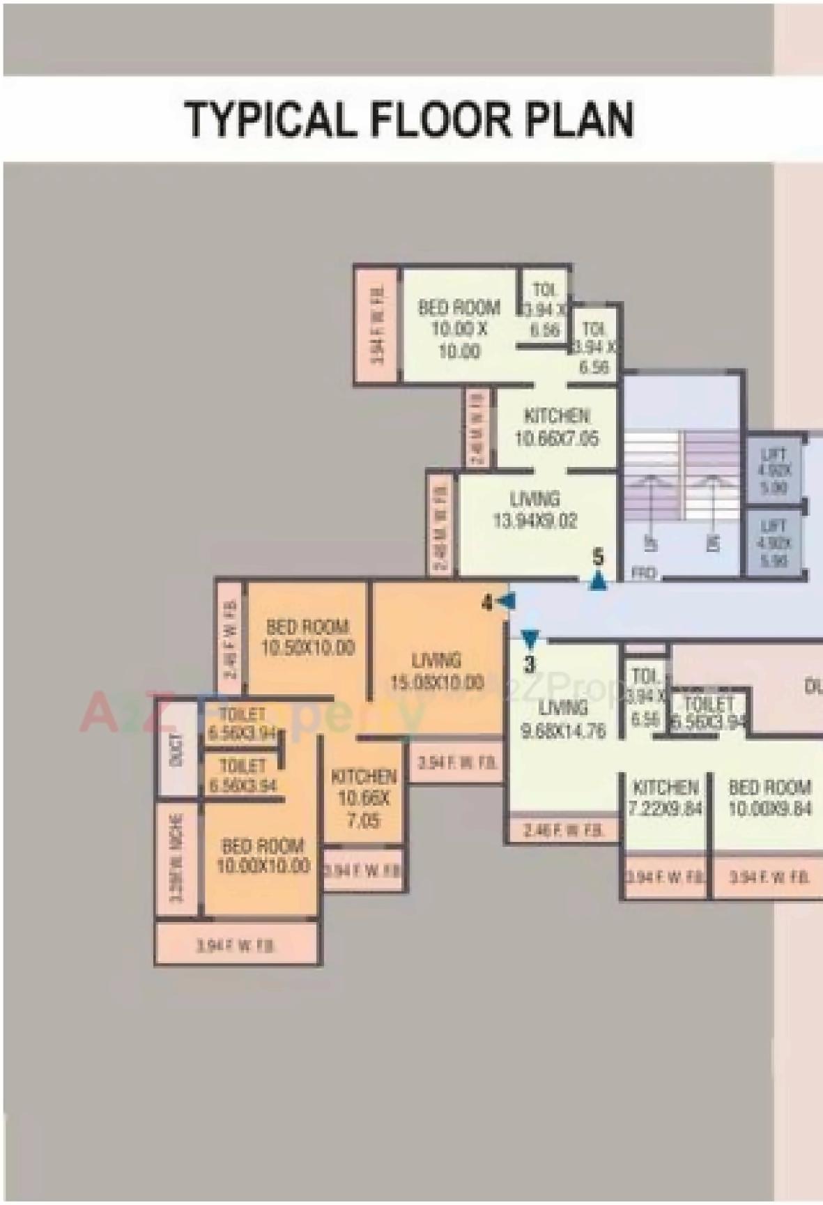Layout of real estate project Valeria located at Kurla, MumbaiSuburban, Maharashtra