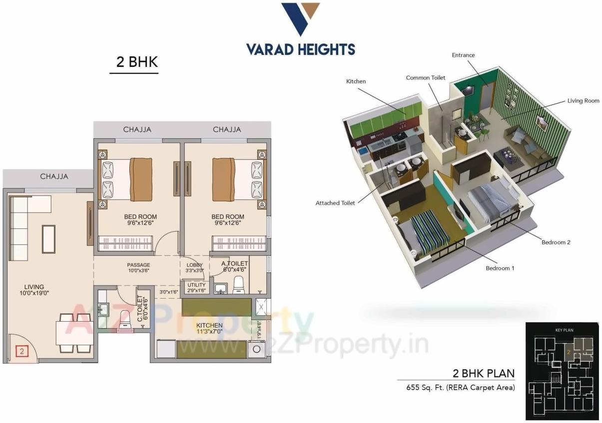 Layout of real estate project Varad Heights located at Kurla, MumbaiSuburban, Maharashtra