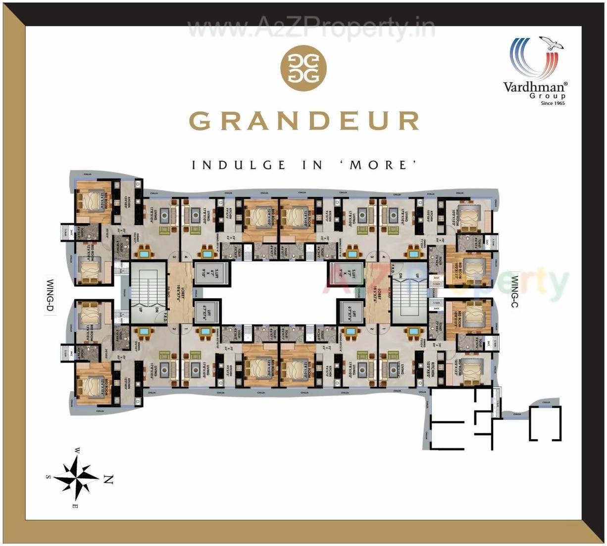 Layout of real estate project Vardhman Grandeur located at Andheri, MumbaiSuburban, Maharashtra