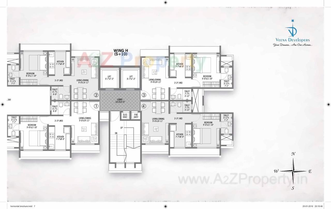 Layout of real estate project Veena Santoor located at Borivali, MumbaiSuburban, Maharashtra