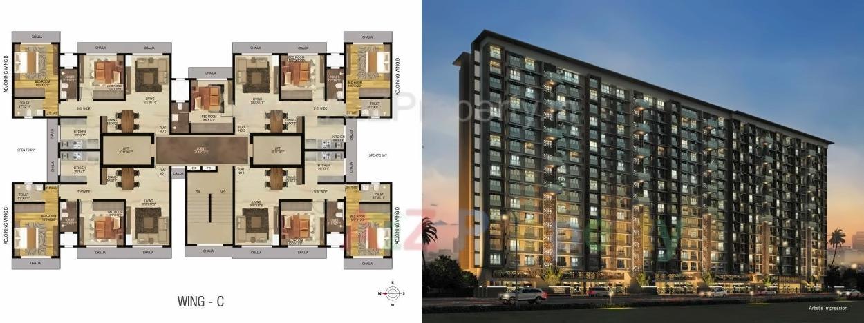 Layout of real estate project Veena Serenity located at Kurla, MumbaiSuburban, Maharashtra