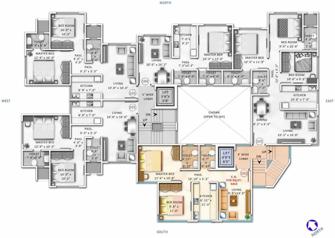 Layout of real estate project Ventures Alta Monte located at Andheri, MumbaiSuburban, Maharashtra