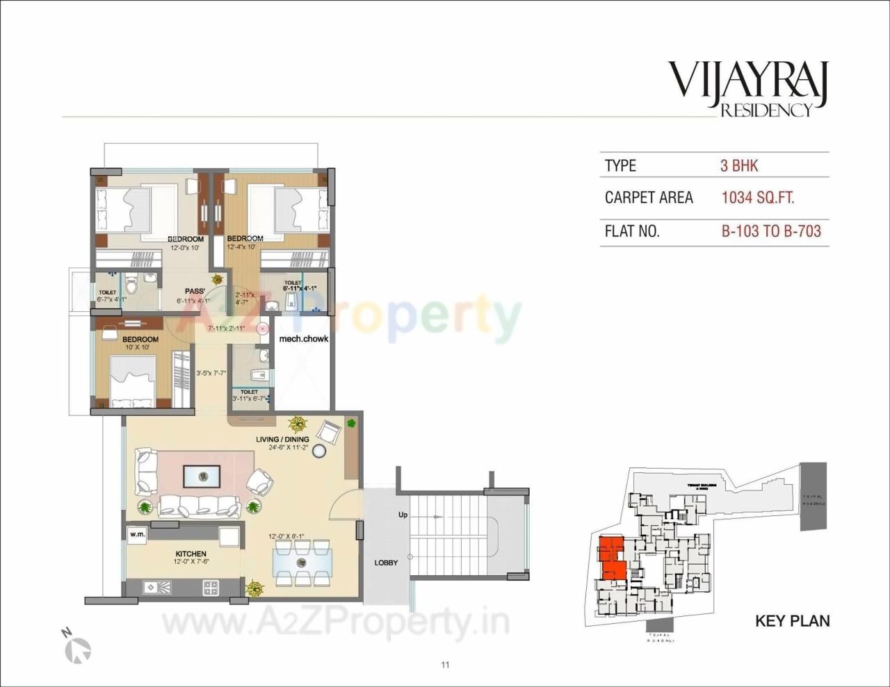 Layout of real estate project Vijayraj Residency located at Andheri, MumbaiSuburban, Maharashtra