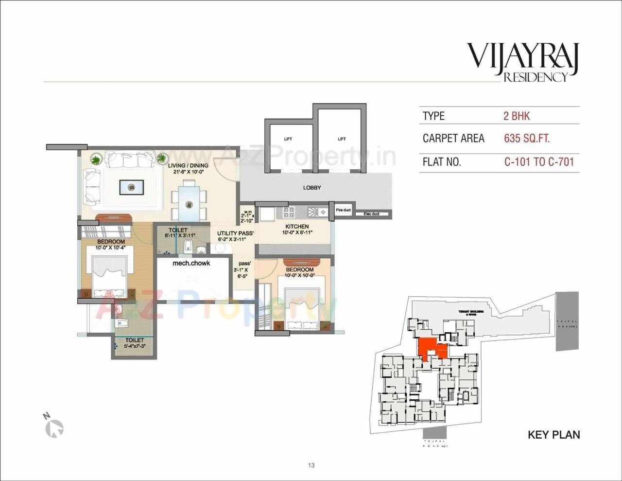Layout of real estate project Vijayraj Residency located at Andheri, MumbaiSuburban, Maharashtra