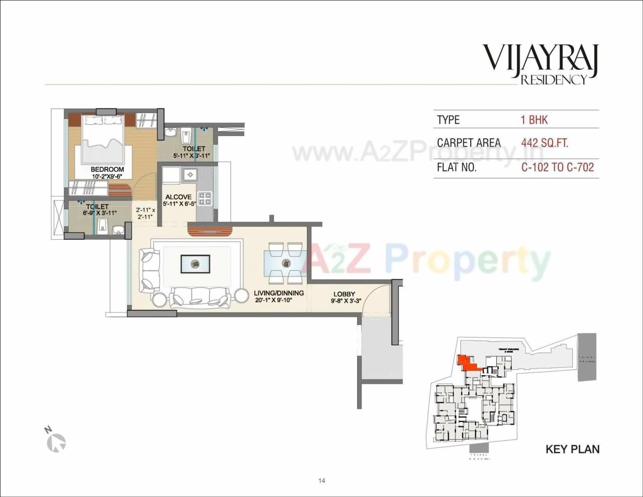 Layout of real estate project Vijayraj Residency located at Andheri, MumbaiSuburban, Maharashtra