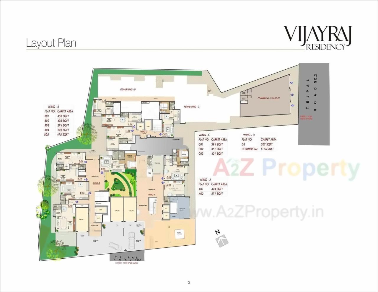 Layout of real estate project Vijayraj Residency located at Andheri, MumbaiSuburban, Maharashtra