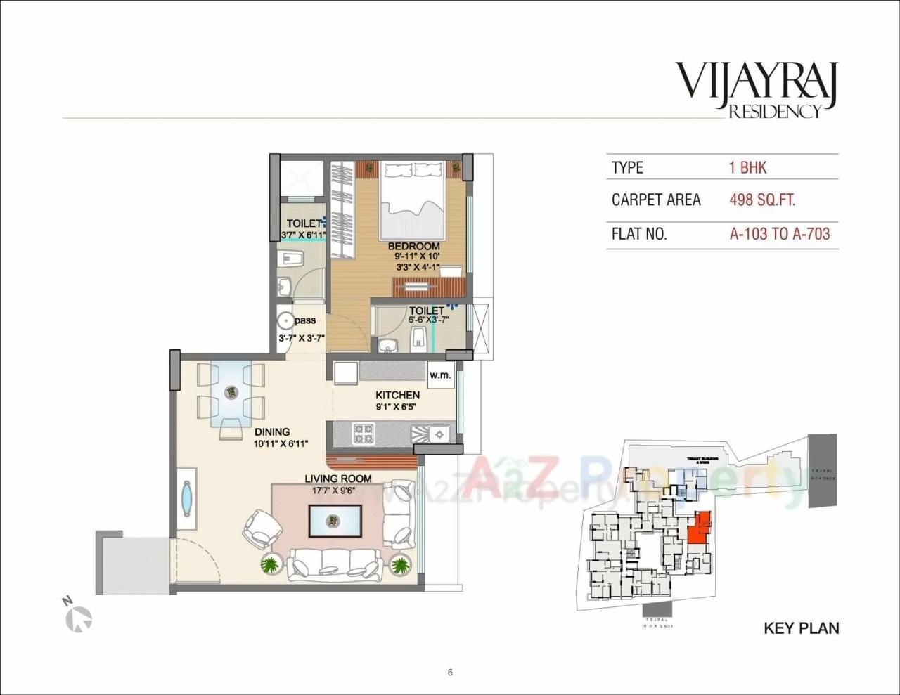 Layout of real estate project Vijayraj Residency located at Andheri, MumbaiSuburban, Maharashtra
