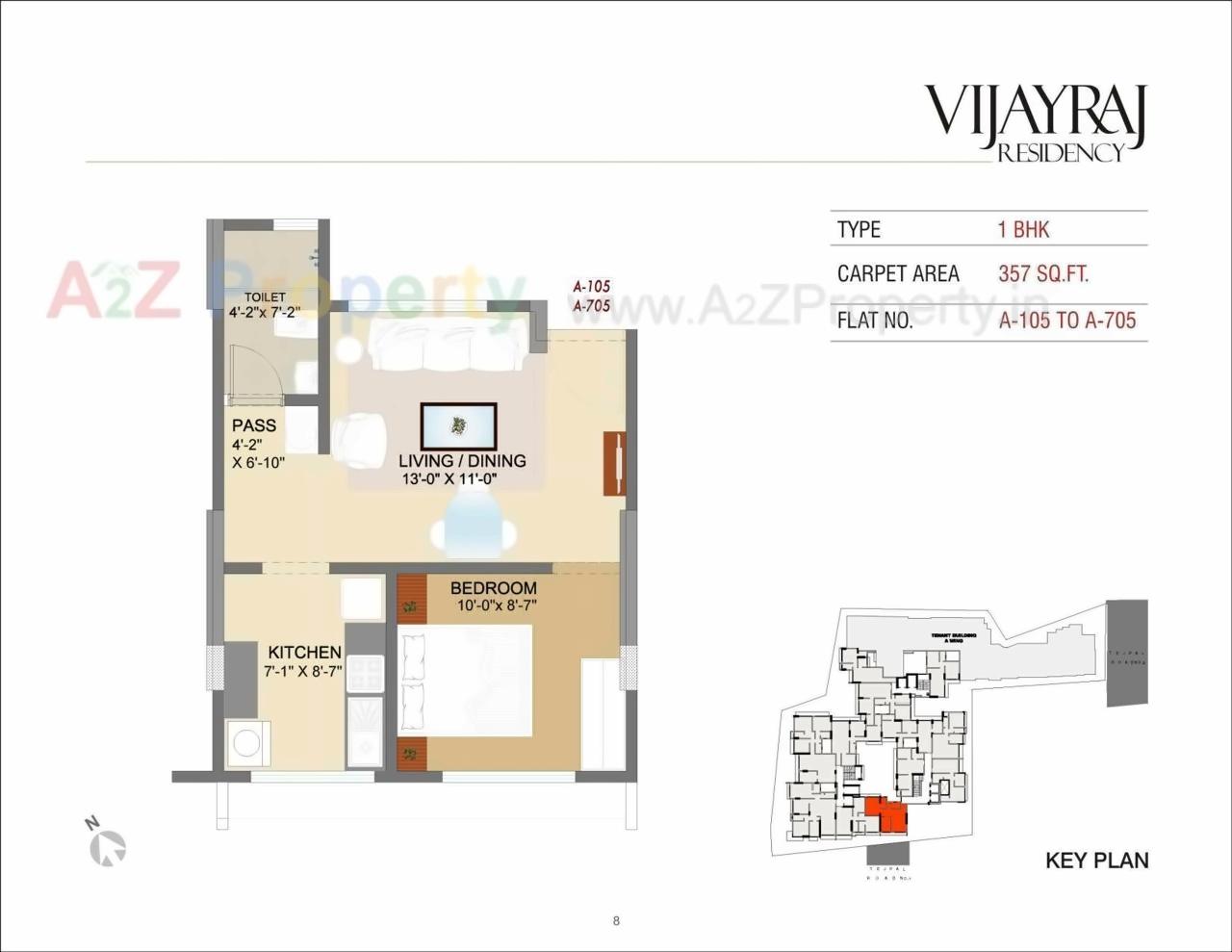 Layout of real estate project Vijayraj Residency located at Andheri, MumbaiSuburban, Maharashtra