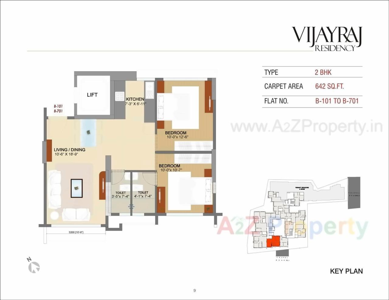 Layout of real estate project Vijayraj Residency located at Andheri, MumbaiSuburban, Maharashtra