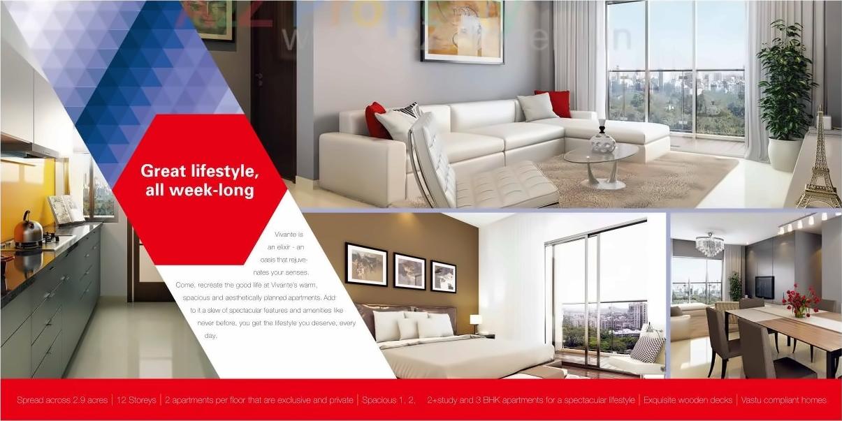 3D Elevation of real estate project Vivante located at Andheri, MumbaiSuburban, Maharashtra